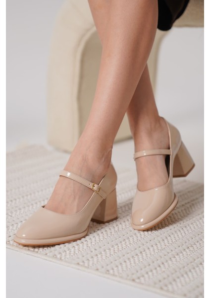 Slay Nude Rugan Kadın Topuklu Ayakkabı