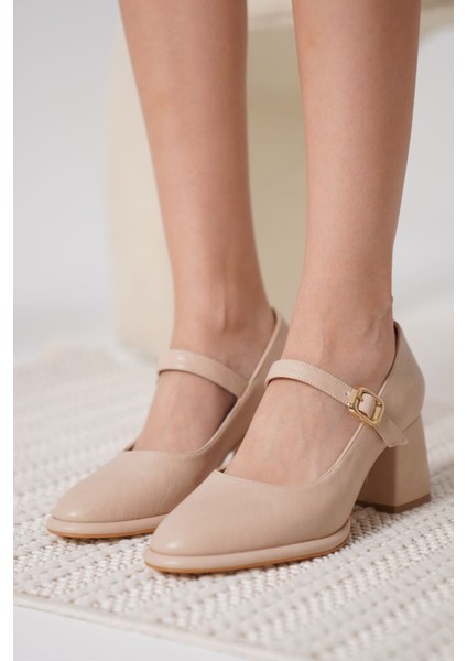 Kelly Nude Cilt Kadın Topuklu Ayakkabı