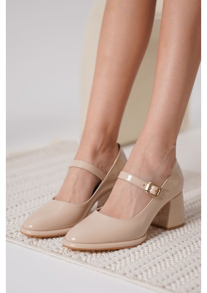Kelly Nude Rugan Kadın Topuklu Ayakkabı