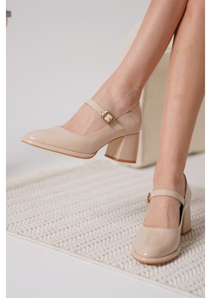 Kelly Nude Rugan Kadın Topuklu Ayakkabı modelleri