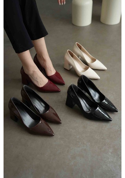 Valeria Bej Rugan Kadın Topuklu Ayakkabı