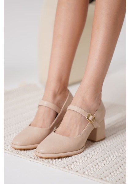 Kelly Nude Cilt Kadın Topuklu Ayakkabı