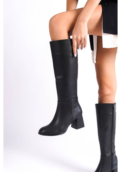 Elsie Kadın Kışlık Siyah Kalın Topuklu Çizme indirimleri