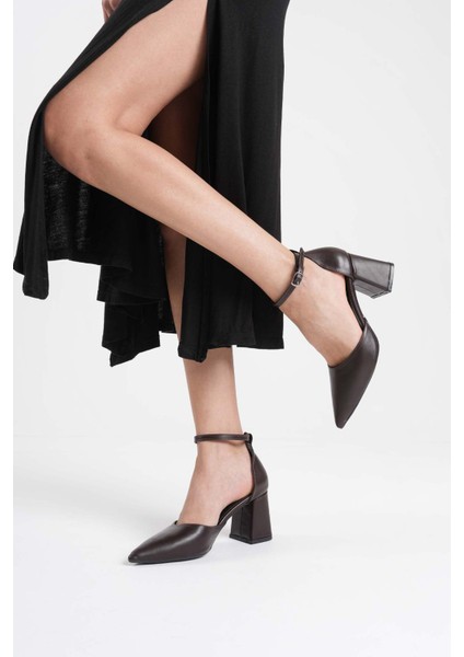 Doren Acı Kahve Cilt Kadın Topuklu Ayakkabı indirimleri