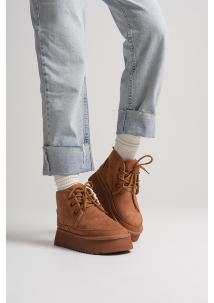 Elena Kadın Taba Kışlık Içi Kürklü Kalın Taban Bot