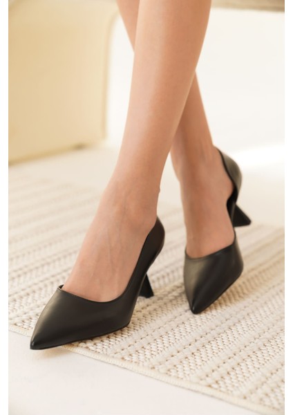 Seraphine Kadın Mat Siyah Topuklu Ayakkabı modelleri