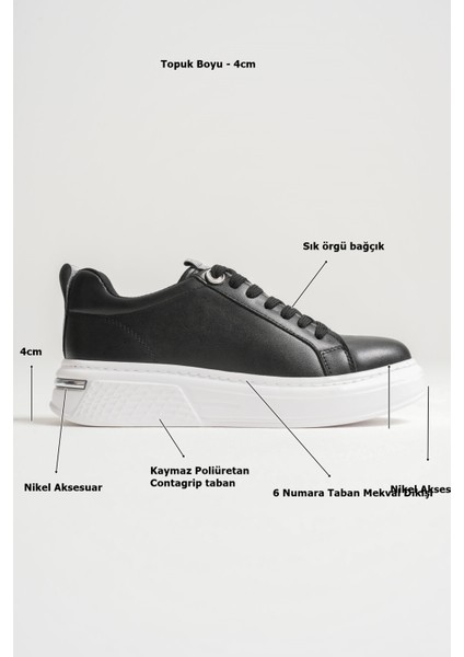 Liza Kadın Şık Günlük Siyah Sneaker fiyatları