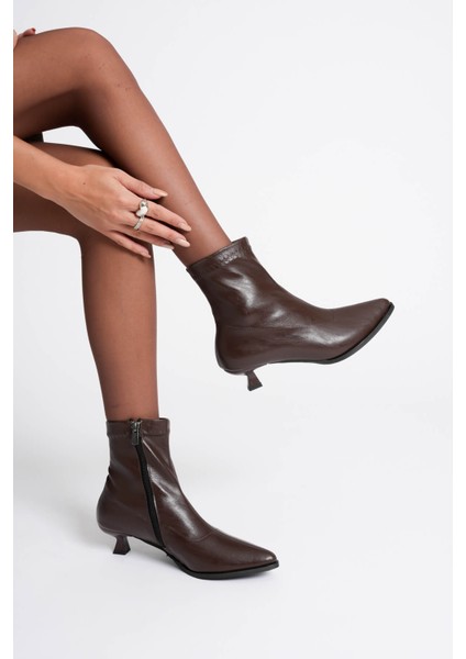 Ariana Kadın Acı Kahve Topuklu Bot