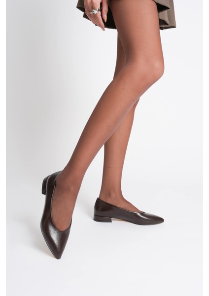 Louise Kadın Acı Kahve Günlük Kısa Topuklu Ayakkabı