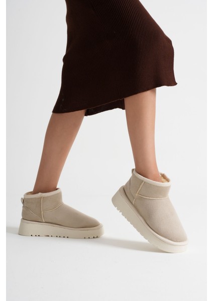 Alina Kadın Bej Kışlık Kürklü Bot fırsatları