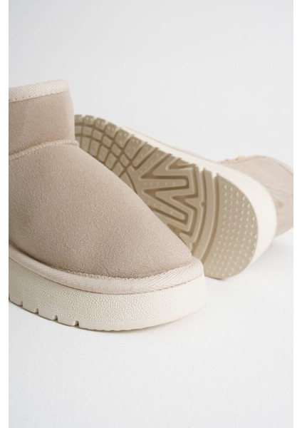 Alina Kadın Bej Kışlık Kürklü Bot