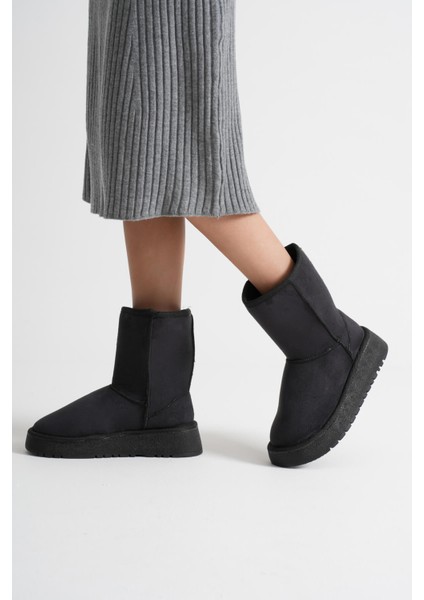 Anisa Kadın Siyah Kışlık Kürklü Bot fiyatları