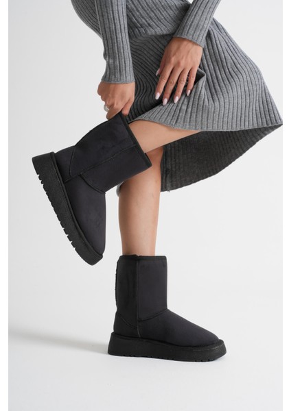 Anisa Kadın Siyah Kışlık Kürklü Bot fırsatları