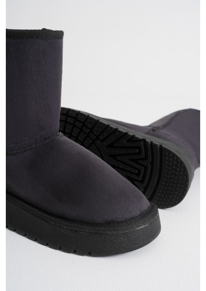 Anisa Kadın Siyah Kışlık Kürklü Bot