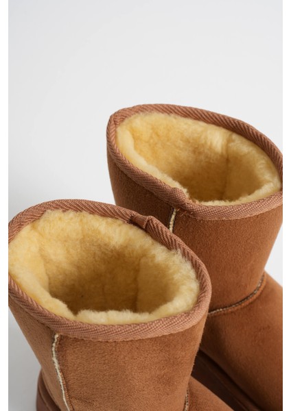 Anisa Kadın Taba Kışlık Kürklü Bot