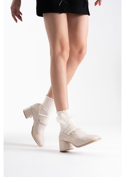 Blown Bej Cilt Kadın Topuklu Ayakkabı indirimleri