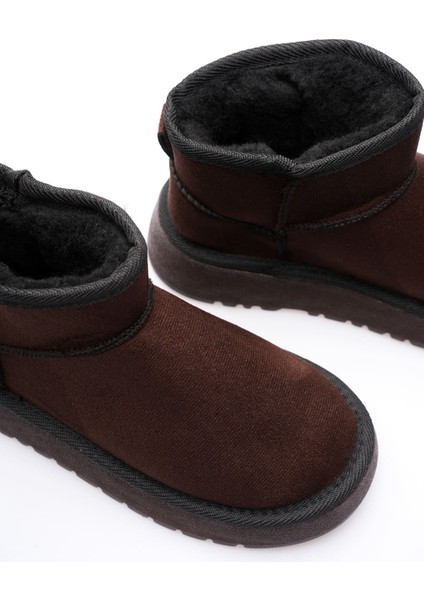 Alina Kadın Acı Kahve Kışlık Kürklü Bot