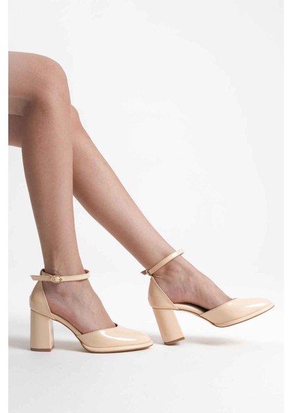 Theresa Açık Sarı Rugan Kadın Topuklu Ayakkabı