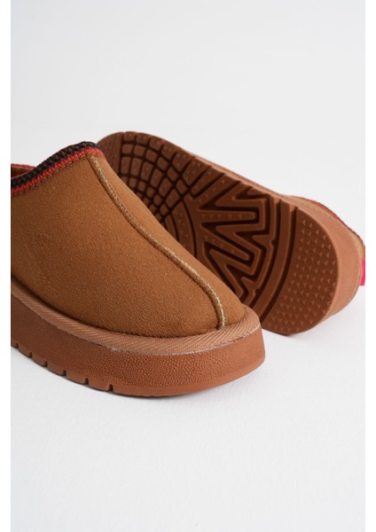 Elsa Kadın Taba Kışlık Kürklü Terlik