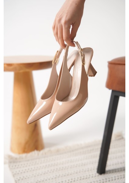 Ophelia Kadın Nude Rugan Topuklu Ayakkabı modelleri