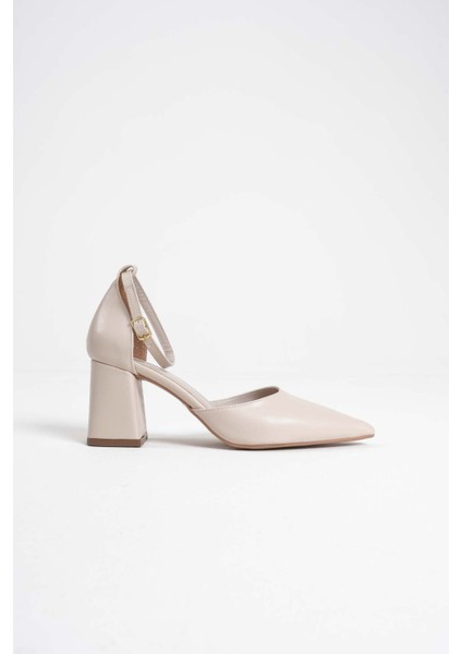 Doren Bej Cilt Kadın Topuklu Ayakkabı