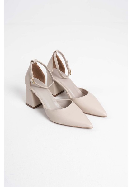 Doren Bej Cilt Kadın Topuklu Ayakkabı fiyatları