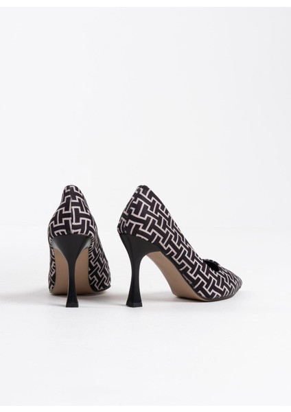 Kelsey Kadın Siyah Desenli Stiletto fırsatları