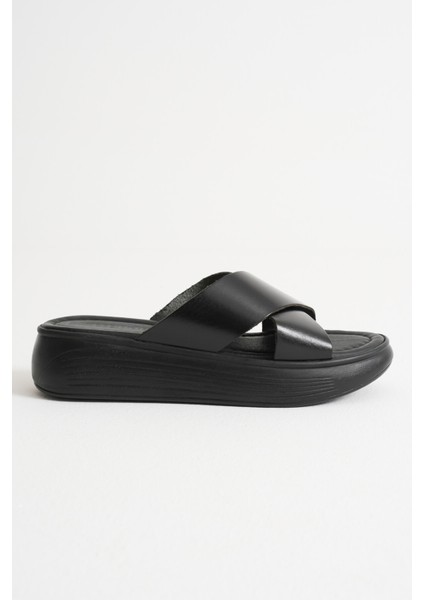 Fayn Siyah Hakiki Deri Terlik