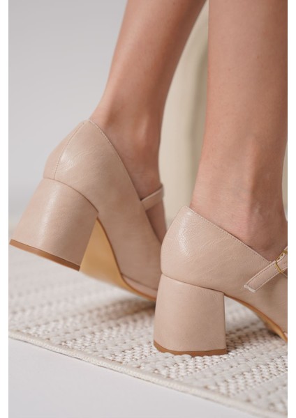 Slay Nude Cilt Kadın Topuklu Ayakkabı