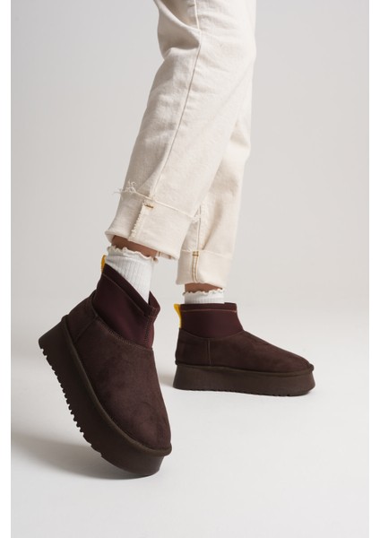 Nadia Kadın Acı Kahve Kışlık Içi Kürklü Kalın Taban Bot indirimleri