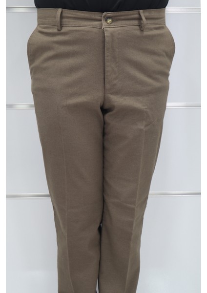 Fistan Store Erkek Düz Yüksek Bel Rahat Kalıp Yandan Cepli Boru Paça Büyük Beden Kışlık Keten Pantolon fiyatları