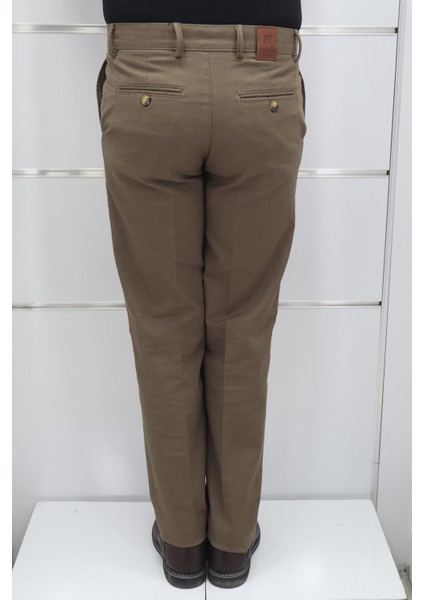 Fistan Store Erkek Düz Yüksek Bel Rahat Kalıp Yandan Cepli Boru Paça Büyük Beden Kışlık Keten Pantolon fırsatları