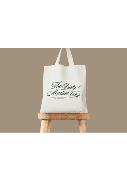 Bekarlığa Veda Tote Çantası: Kirli Martini Tasarımı - Pamuklu Kanvas fiyatları