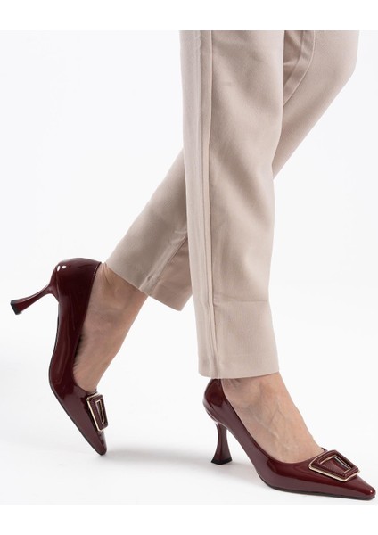 Nora Kadın Bordo Rugan Ayakkabı modelleri