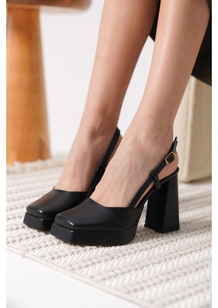 Karmen Siyah Kadın Topuklu Ayakkabı modelleri
