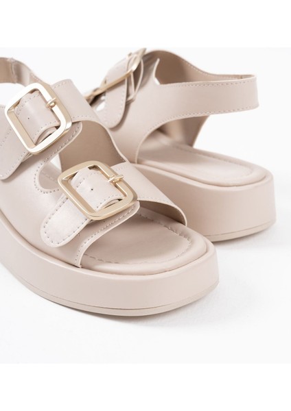 Shery Bej Cilt Sandalet fırsatları