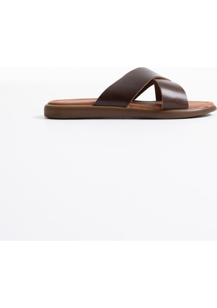 Weasley Acı Kahve Hakiki Deri Terlik