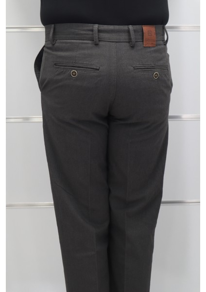 Fistan Store Erkek Düz Yüksek Bel Rahat Kesim Yandan Cepli Boru Paça Büyük Beden Kışlık Keten Pantolon indirimleri