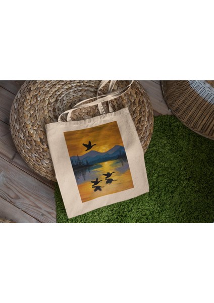 Maligne Gölü, Jasper Milli Parkı, Kanada Tote Çanta - Şirin Tote Çanta, Tote Çanta, Estetik Tote Çanta, Estetik Tote Çanta, Hediye Tote Çanta fiyatları