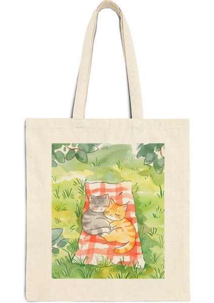 Güneşte Sevimli Kediler Tote Çantası - Sevimli Tote Çantalar, En Iyi Tote Çantalar, Kitap Çantası, Alışveriş Çantası, Estetik Tote Çantalar fiyatları