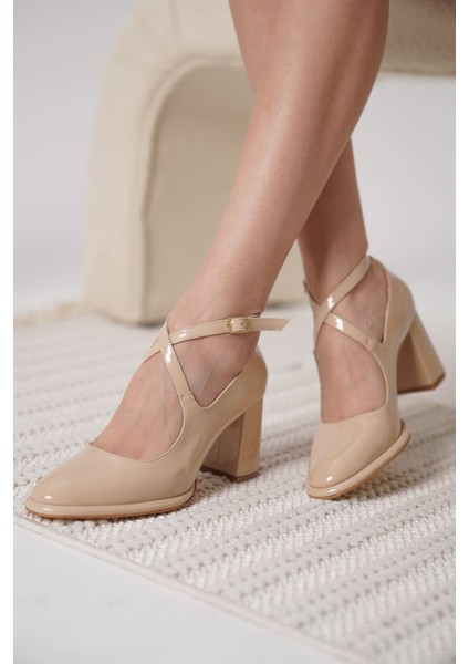 Cali Nude Rugan Kadın Topuklu Ayakkabı