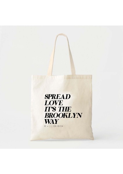 Düğün Tote Çantaları: Brooklyn Pamuklu Kanvas (Özelleştirilebilir Boyut ve Renk) fiyatları