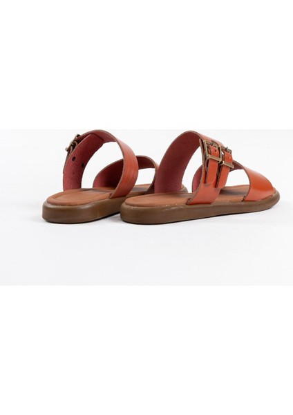 Kares Kiremit Hakiki Deri Terlik modelleri