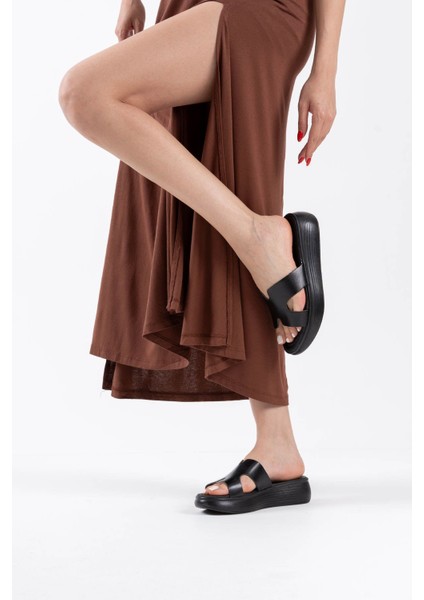 Borlina Siyah Hakiki Deri Terlik