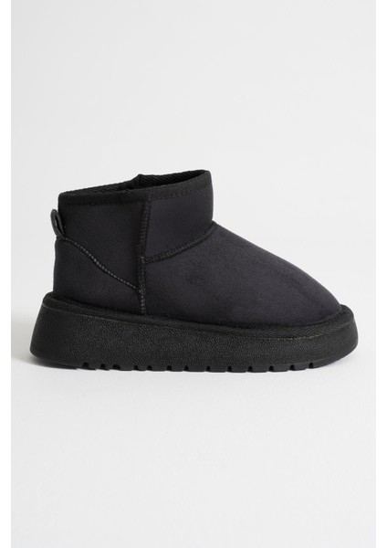 Alina Kadın Siyah Kışlık Kürklü Bot