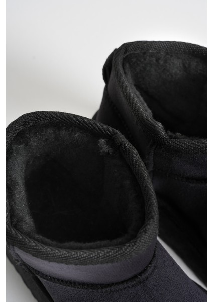 Alina Kadın Siyah Kışlık Kürklü Bot