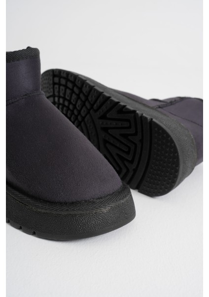 Alina Kadın Siyah Kışlık Kürklü Bot