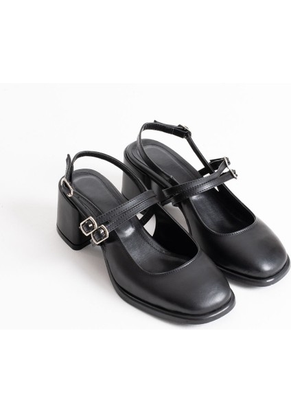 Faye Siyah Cilt Kadın Topuklu Ayakkabı modelleri