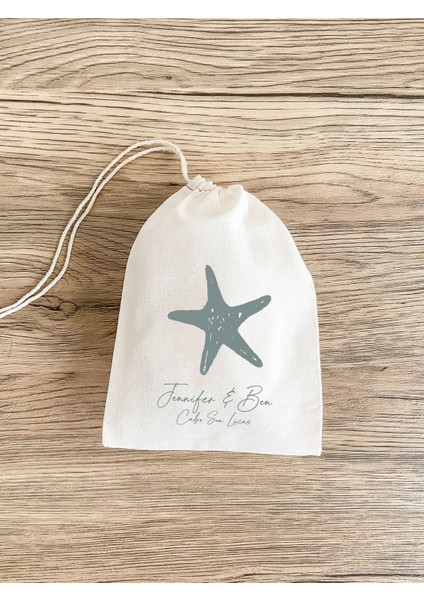 Kişiselleştirilmiş Deniz Yıldızı Düğün Çantası: Destinasyon Partisi Hediyesi (Özel Metin) fiyatları
