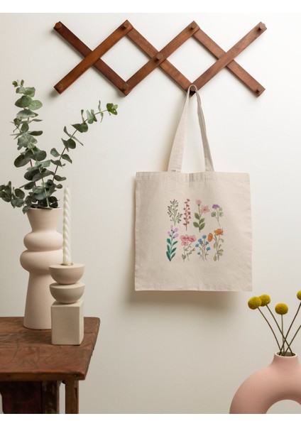 Renkli Çeşitli Çiçekli Tote Çanta - Alışveriş Çantası, Sevimli Tote Çantalar, Estetik Tote Çantalar, Kitap Çantaları, Kitap Çantası, Sevimli Tote Çantalar fiyatları